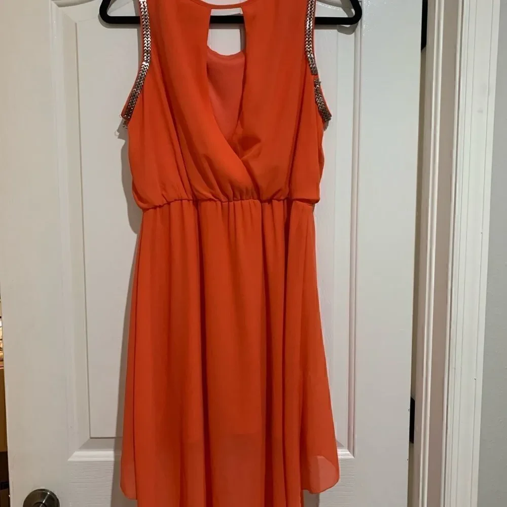Umgee | Orange High-Low Dress | Large - Picture 12 of 13